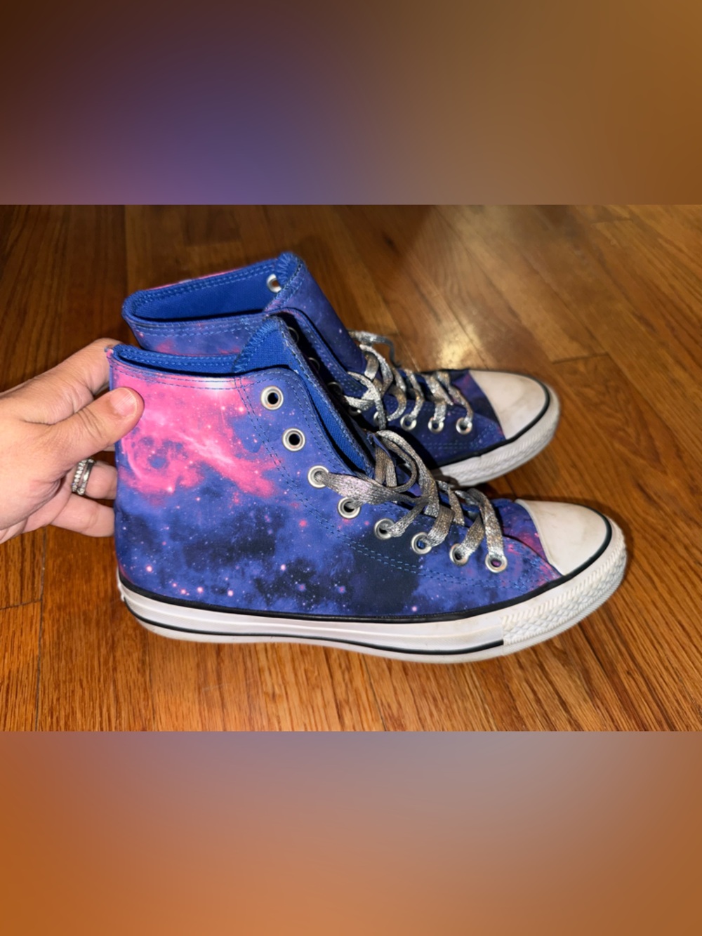 Converse Chuck Taylor All Star high-top sneakers in a "Miss Galaxy" print